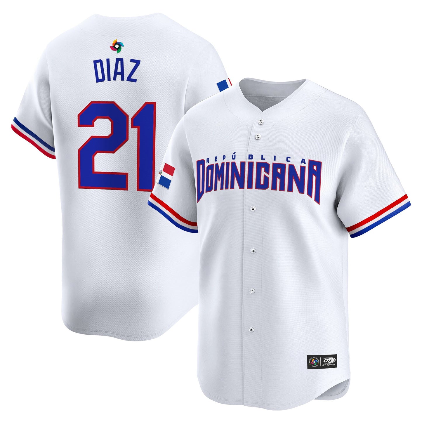 Men's Team Dominican Republic World Baseball Classic Vapor Premier Jersey - 2026 Roster - All Stitched