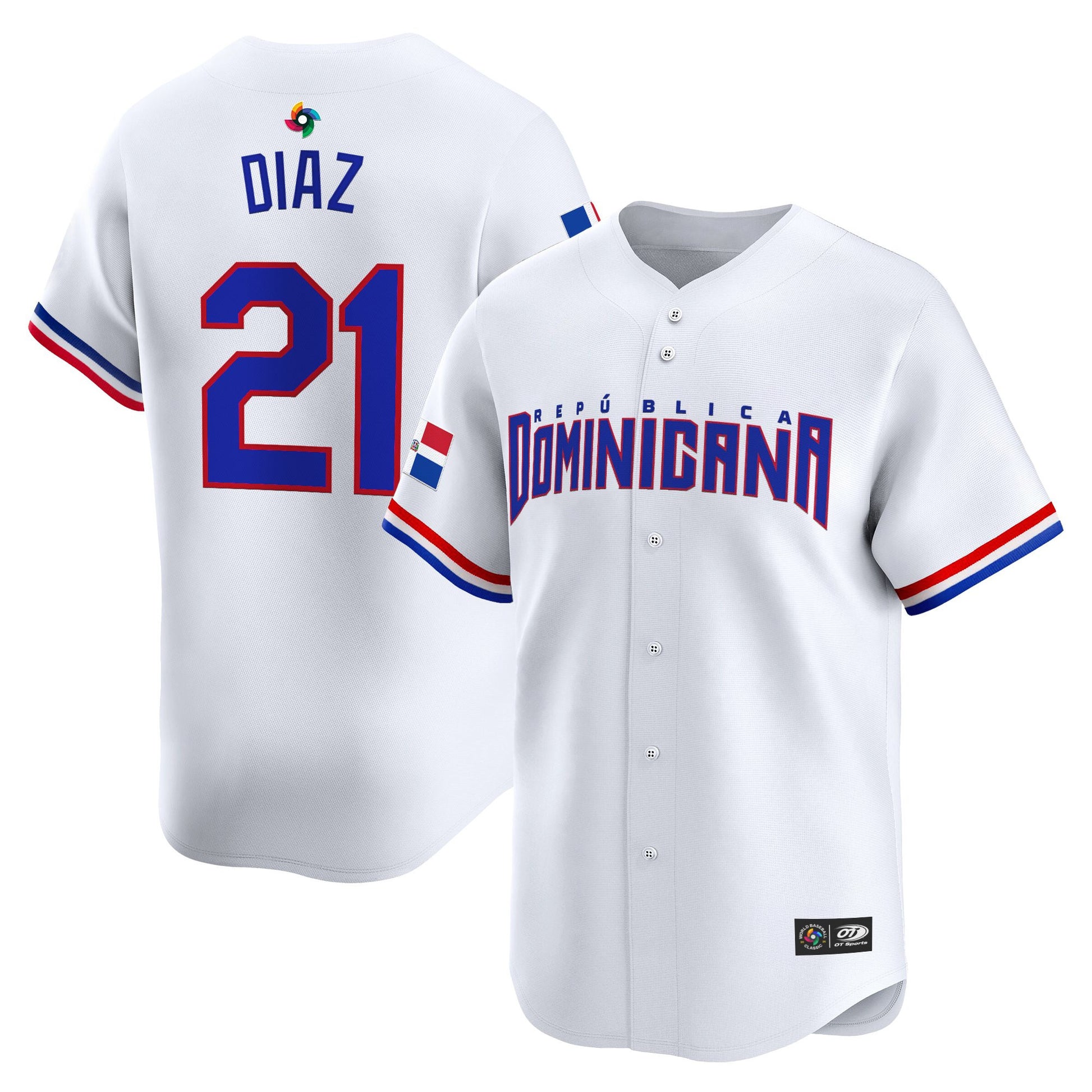 Men's Team Dominican Republic World Baseball Classic Vapor Premier Jersey - 2026 Roster - All Stitched