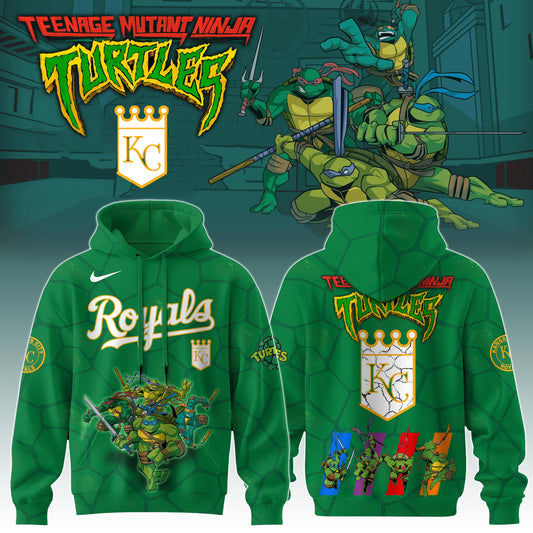 .        Kansas City Royals MLB x Ninja Turtles Special Edition Hoodie 2025