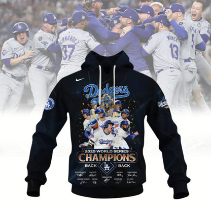 Dodgers World Series Champions Pullover Hoodie - Printed
